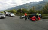 Scontro auto moto: ferito un 57enne